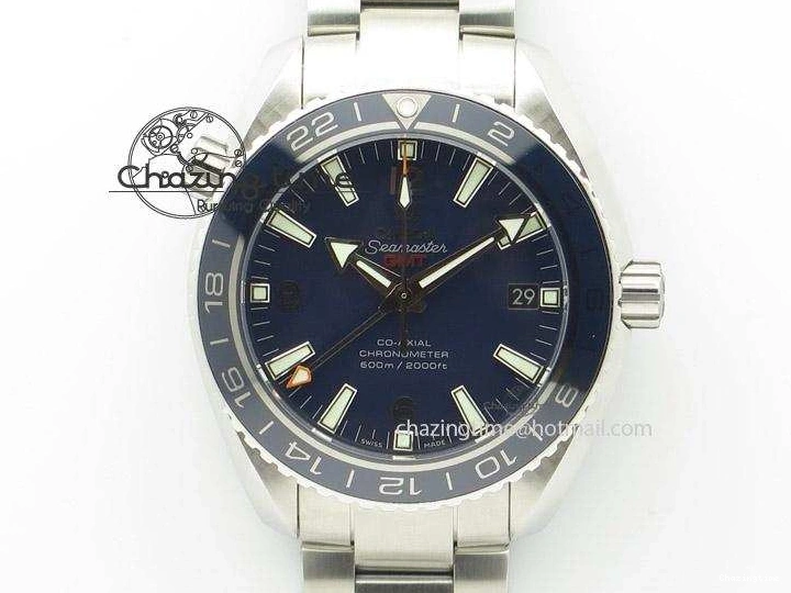 0326 Planet Ocean GMT 42mm V6F Best Edition Blue Bezel Blue Dial On SS Bracelet A ModernLook 8274
